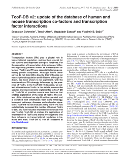 TcoF-DB v2 - Nucleic Acids Research