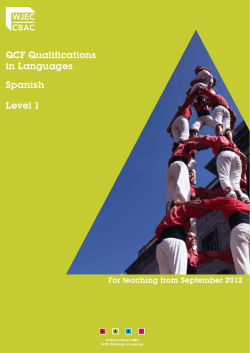 QCF Qualifications in Languages Spanish Level 1