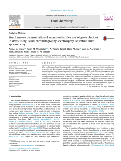 Simultaneous determination of monosaccharides and