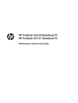 HP ProBook 450 G0 Notebook PC HP ProBook 455 G1 Notebook