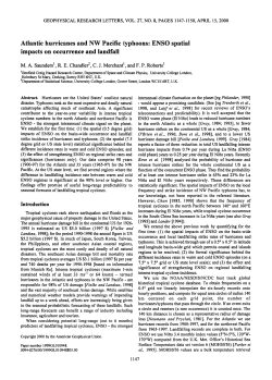 ENSO spatial impacts on occurrence and landfall