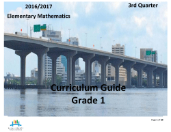 1st Grade Quarter 3 2016-2017