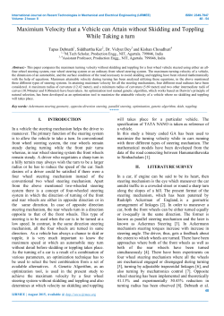 Maximium Velocity that a Vehicle can Attain without Skidding and