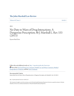 No Duty to Warn of Drug Interactions