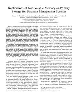 Implications of Non-Volatile Memory as Primary Storage for