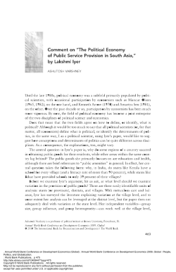 The Political Economy of Public Service Provision in South Asia