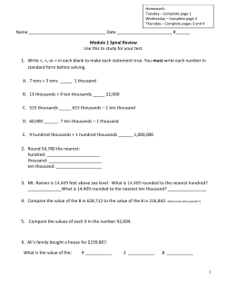Module 1 Spiral Review Use this to study for your te