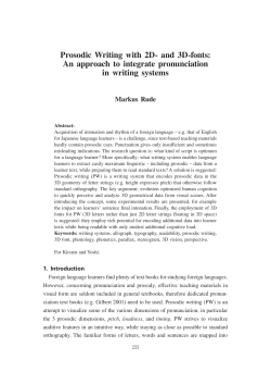 Prosodic Writing with 2D- and 3D-fonts: An approach to integrate