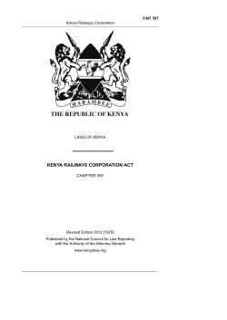 kenya railways corporation act