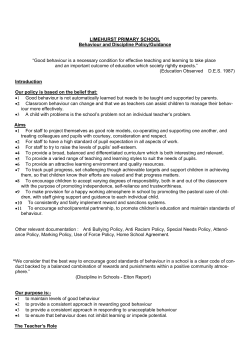 LIMEHURST PRIMARY SCHOOL Behaviour and Discipline Policy