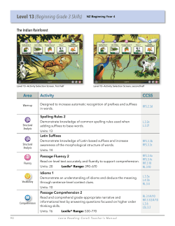 Level 13 (Beginning Grade 3 Skills) NZ Beginning Year 4