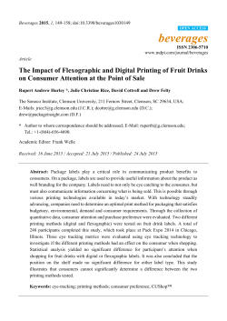 The Impact of Flexographic and Digital Printing of Fruit Drinks on