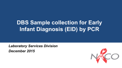 DBS Sample collection for Early Infant Diagnosis (EID) by PCR