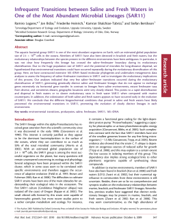 Infrequent Transitions between Saline and Fresh Waters in One of