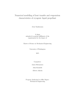 Numerical modelling of heat transfer and evaporation characteristics