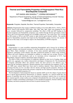 Thermal and Flammability Properties of Polypropylene Filled Rice