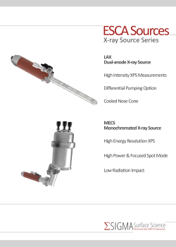 X-Ray Sources Brochure - Sigma Surface Science GmbH