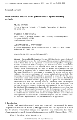 Mean-variance analysis of the performance of spatial ordering