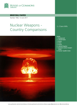 Nuclear Weapons - Country Comparisons