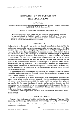 EXCITATION OF GAS BUBBLES FOR FREE OSCILLATIONS