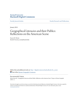 Geographical Literacies and their Publics