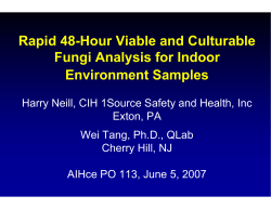 Rapid 48-Hour Viable and Culturable Fungi Analysis for Indoor
