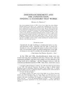 disenfranchisement and the constitution: finding a standard that works