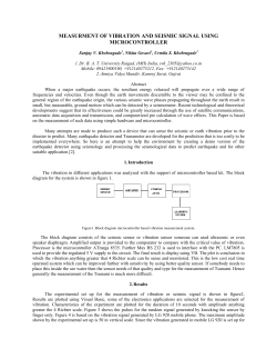 measurment of vibration and seismic signal using