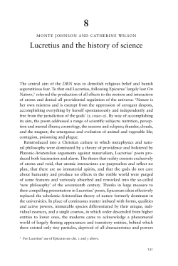 Lucretius and the history of science