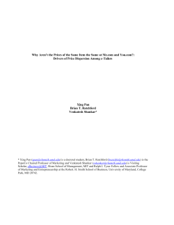Drivers of Price Dispersion Among e