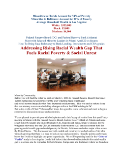 Addressing Rising Racial Wealth Gap That Fuels Racial Poverty