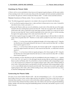Classifying the Platonic Solids