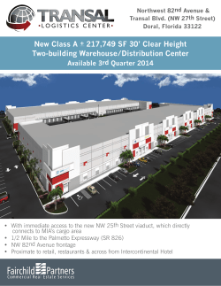 New Class A + 217,749 SF 30` Clear Height Two