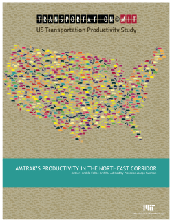 amtrak`s productivity in the northeast corridor