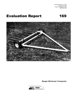 169 Bergen Windrower Transporter