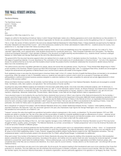 The End of History The Wall Street Journal , Lynne V. Cheney, 20