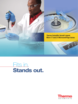 Sorvall Legend Micro 17 and 21 Microcentrifuge Series