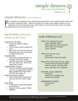 simple dinners - Nourished Kitchen