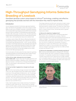 High-Throughput Genotyping Informs Selective Breeding of Livestock