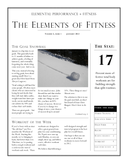 THE ELEMENTS OF FITNESS - Elemental Performance + Fitness
