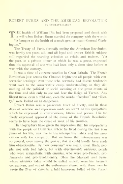 Robert Burns And The American Revolution.