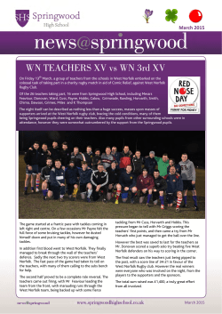 March 2015 Newsletter - Springwood High School