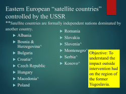 Lecture Yugoslavia - Helena High School