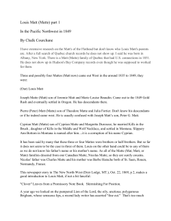 Louis Matt - Oregon Pioneers