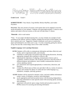 Poetry Work Stations