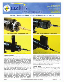 APN0004 - Laser to Fiber Source Couplers