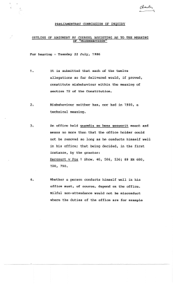 Commission Hearings - Re Section 72 of the Constitution, File No.C59