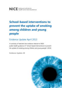 School-based interventions to prevent the uptake of smoking among