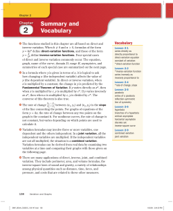 Summary and Vocabulary
