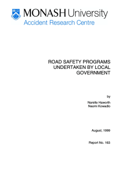 Road safety programs undertaken by local government